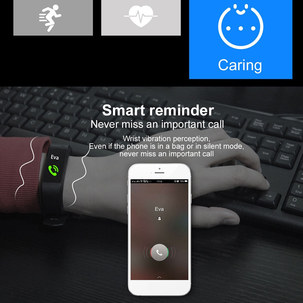 ID115 Plus Fitness and Health Tracking Smartbracelet